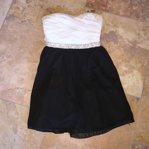 Black and white dress with sequins