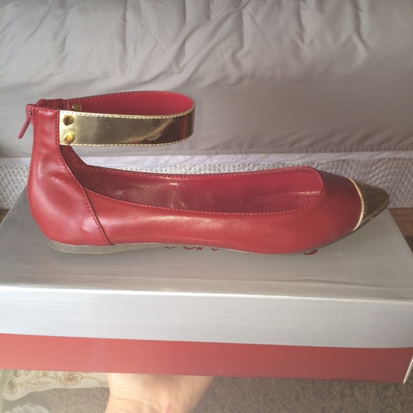 Red and Gold flats
