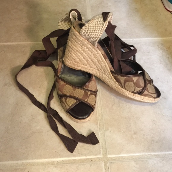 Coach lace wedges!