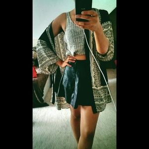 Black & white kimono