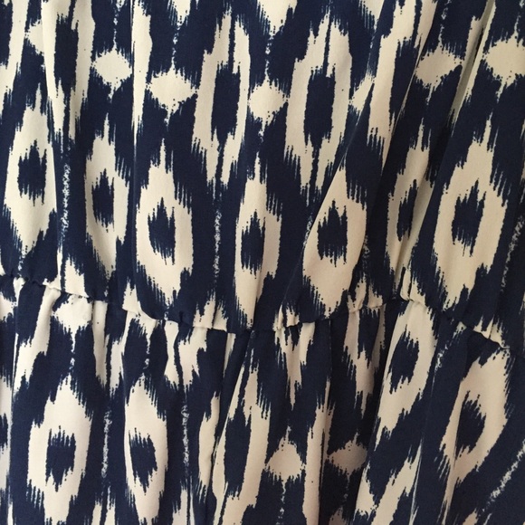 Blue and White Tribal Print Spaghetti Strap Dress - Picture 3 of 4