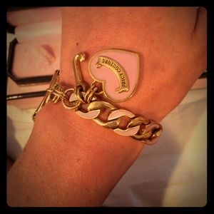 Pink and gold juicy couture bracelet