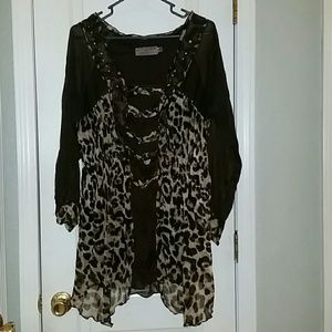 Pretty Angel Cheetah Print Blouse