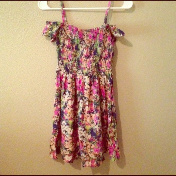Floral Scrunched Sun Dress