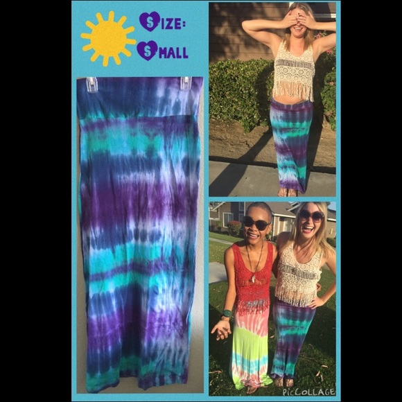Tye dye skirt 💙 brand new never been worn - Picture 2 of 2