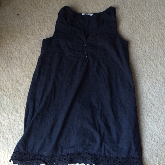 Old navy eyelet dress black medium