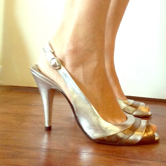 Nicole Miller silver heels