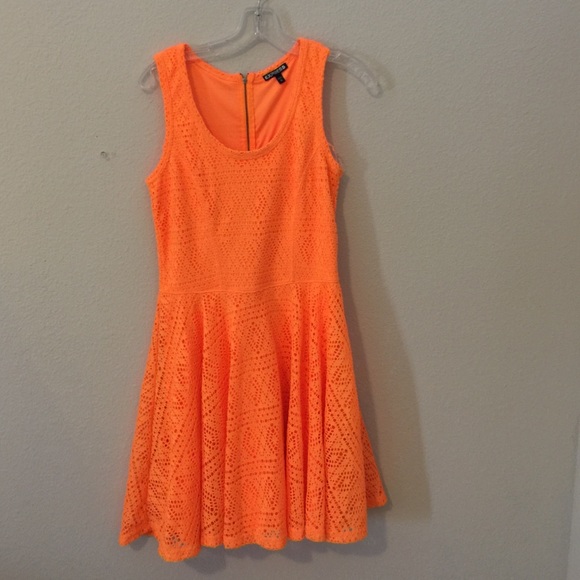 Express orange dress