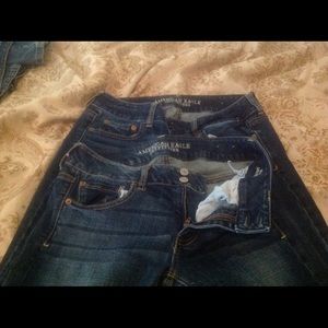 2 pairs AE Outfitters Super Stretch jeans