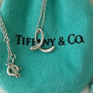 Tiffany & co. Small sterling silver initial pendan