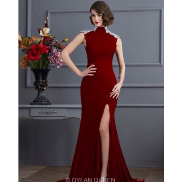 Elegant A-line/Princess High Neck Prom Dress