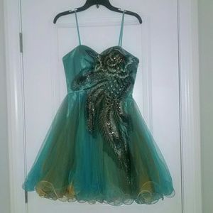 Peackcock Party Dress