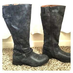 Never worn gray tall boots