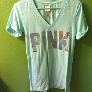 VS Pink Blue Holographic Tee
