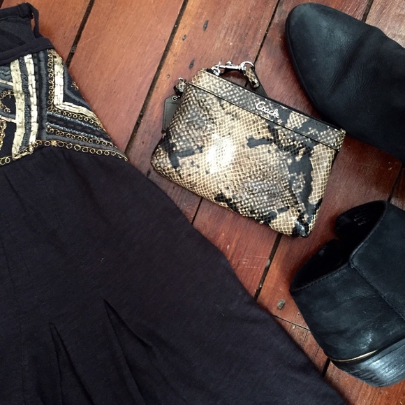 Snakeskin Coach wristlet