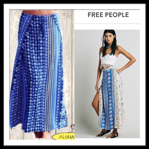 Indigo Boho paneled skirt - Picture 2 of 4