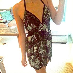 HP 👑 Jaloux Floral Silk Halter Dress