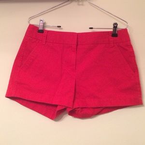 Red J.Crew chino shorts