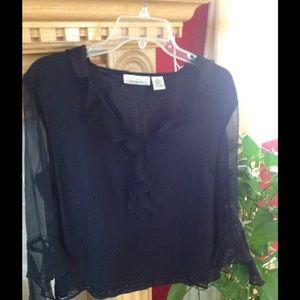 Silk black dressy shirt