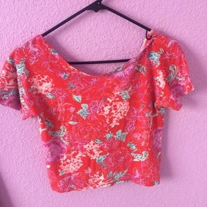 Floral Boxy Crop