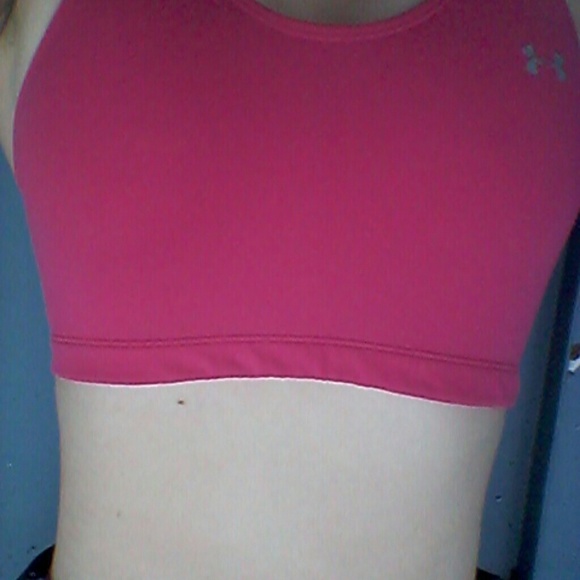 Pink Under Armour sports bra