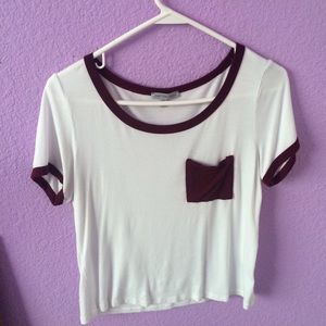 Maroon pocket Tee shirt