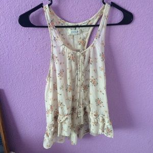 Floral loose tank top