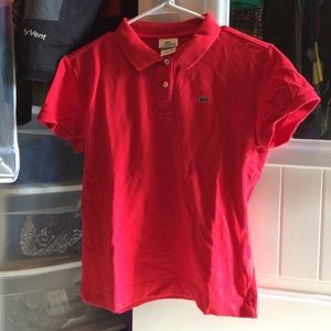 Lacoste red polo size 44. Gently worn.