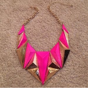 Bundle 2 pink necklaces yellow dress
