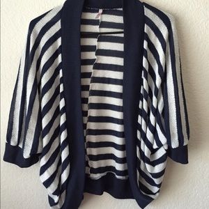 Navy/white striped light weight cover