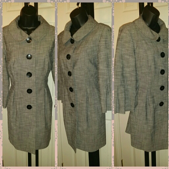 SOLD. AB Studio Gray Blazer - Picture 2 of 4