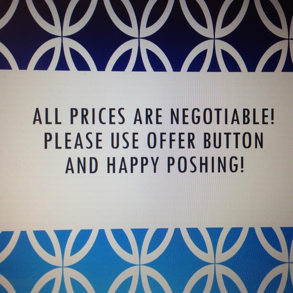 All prices are negotiable!