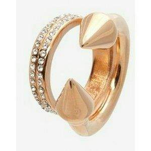 Edgy Vita Fede Titan Double Crystal Band Sz 6