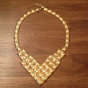 Gold statement necklace