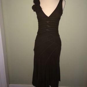 Authentic DKNY olive fitted dress