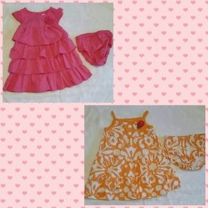 Bundle of 2 baby girl summer dresses