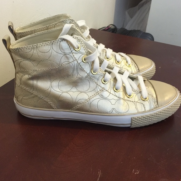 Gold Coach sneakers