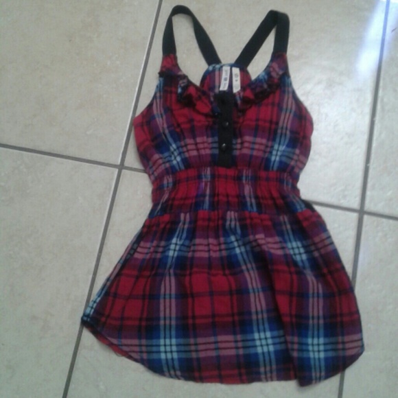 Plaid summer blouse