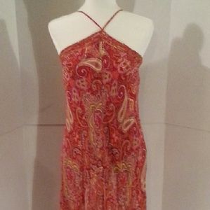Talbots Size 10 Red Paisley Sundress