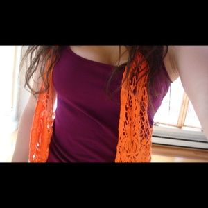 Orange Lace Little Sweater🌞🎨