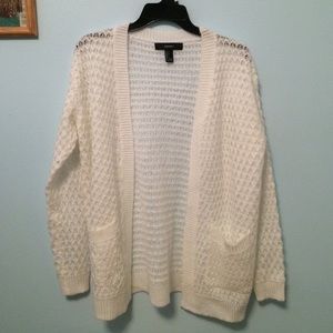 White Crochet Caridigan