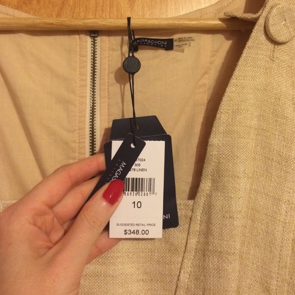 NWT Magaschoni Collection linen sheath dress - Picture 2 of 4