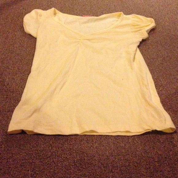 Pale yellow shirt