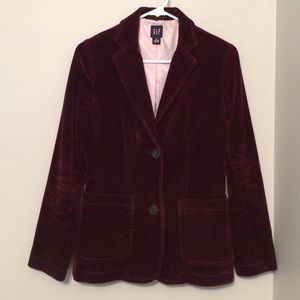 Gap Maroon Velvet Blazer!