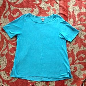 J Jill Turquoise loose fit linen