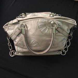 gray coach purse