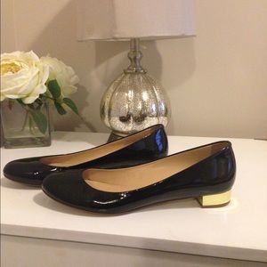 J. Crew Janey Flats Black Patent Leather