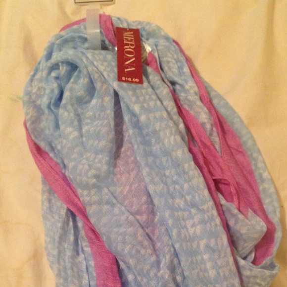 Merona Accessories - Brand new pink and blue Infinity scarf