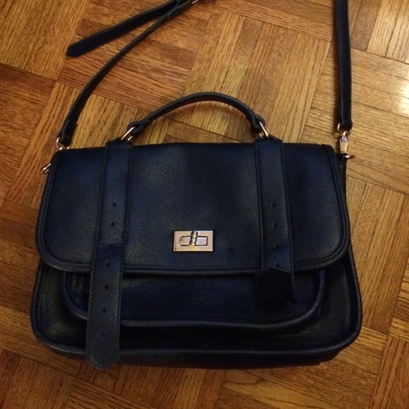 Navy messenger bag