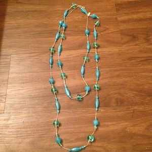 Blue swag necklace